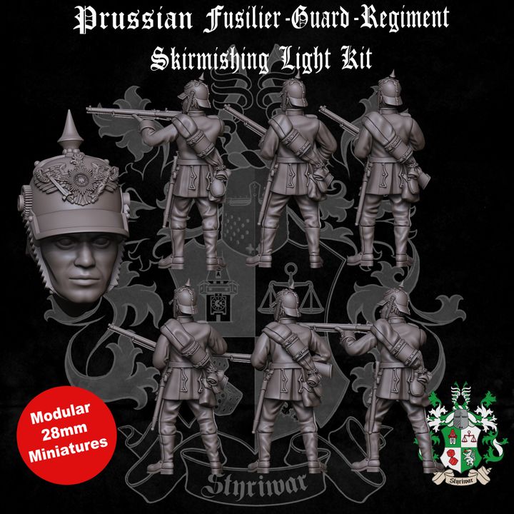 Prussian Guard-Fusilier-Regiment (Garde-Füsilier-Regiment) Skirmishing in Light Kit  by Styriwar