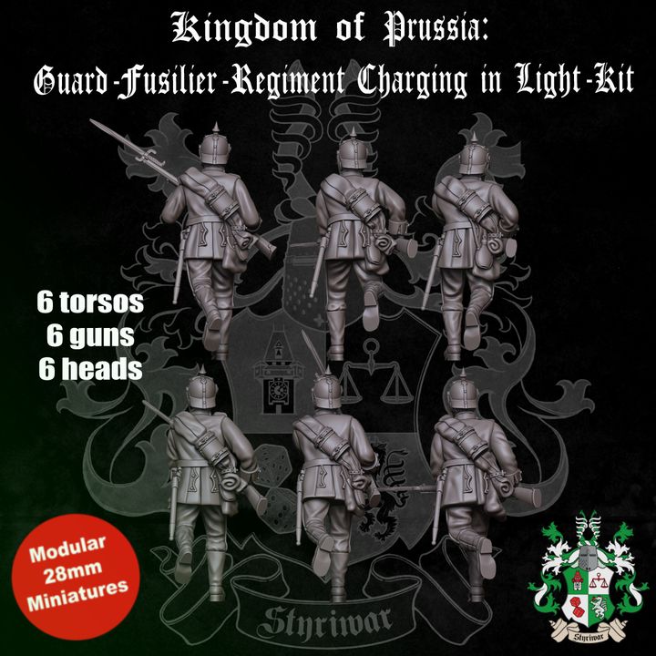 Kingdom of Prussia: Guard-Fusilier-Regiment Charging in Light-Kit by Styriwar