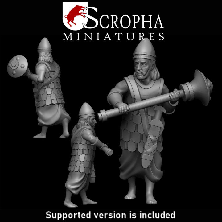 Indian two handed clubmens by Scropha Miniatures