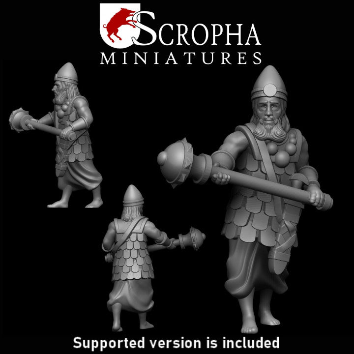 Indian two handed clubmens by Scropha Miniatures