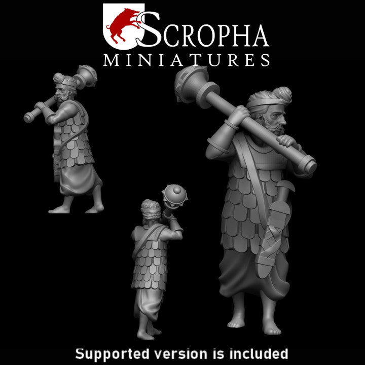 Indian two handed clubmens by Scropha Miniatures