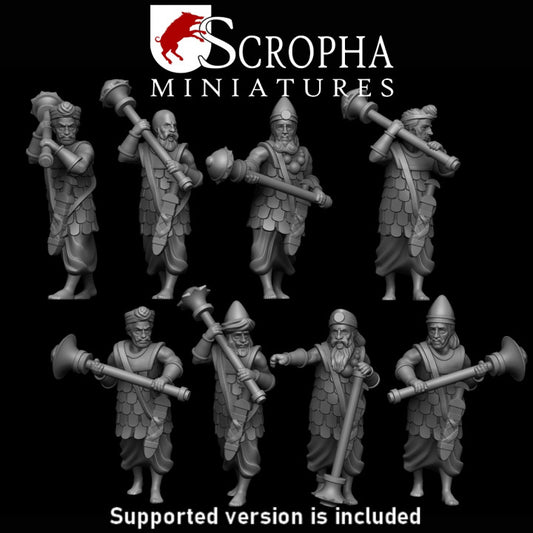 Indian two handed clubmens by Scropha Miniatures