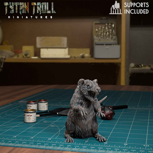 Giant Rat 03 by Tytan Troll Miniatures