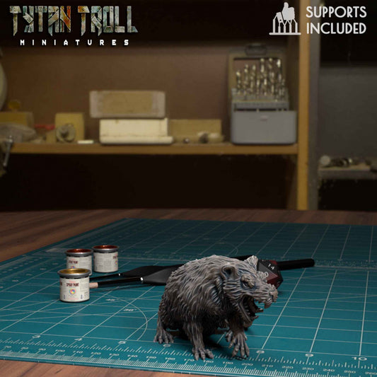 Giant Rat 02 by Tytan Troll Miniatures