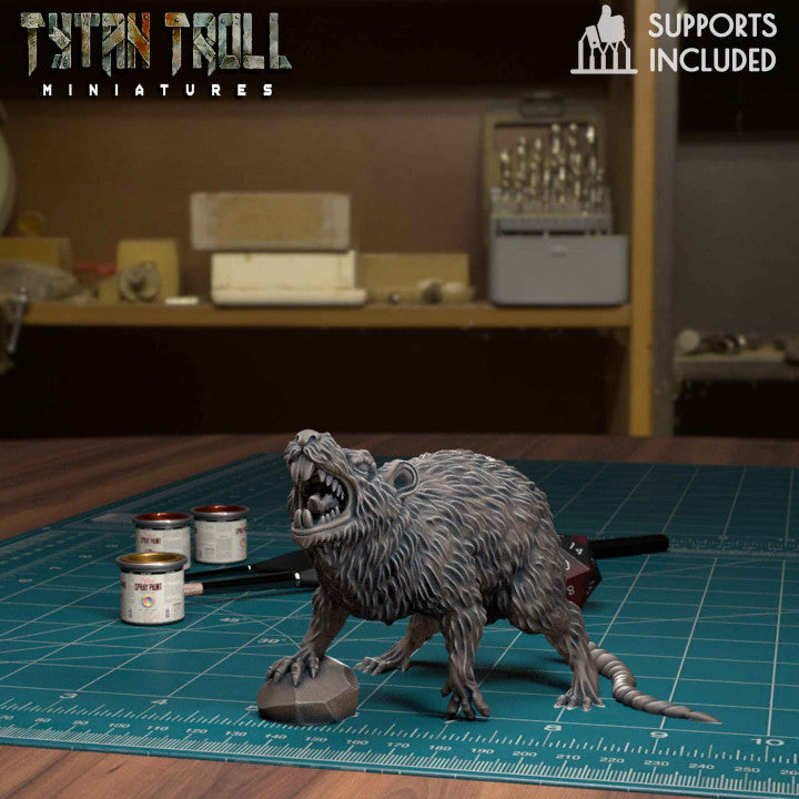 Giant Rat 04 by Tytan Troll Miniatures