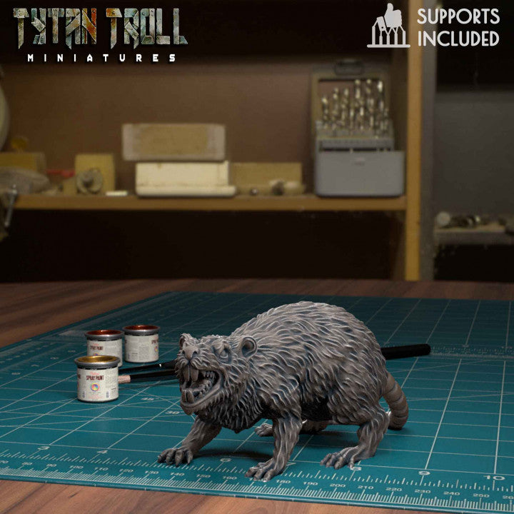 Giant Rat 05 by Tytan Troll Miniatures