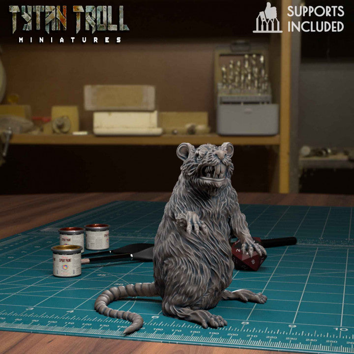 Giant Rat 06 by Tytan Troll Miniatures