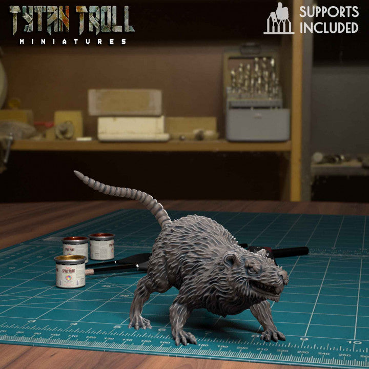 Giant Rat 08 by Tytan Troll Miniatures