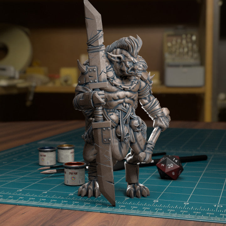 Gnoll Leader 01 by Tytan Troll Miniatures