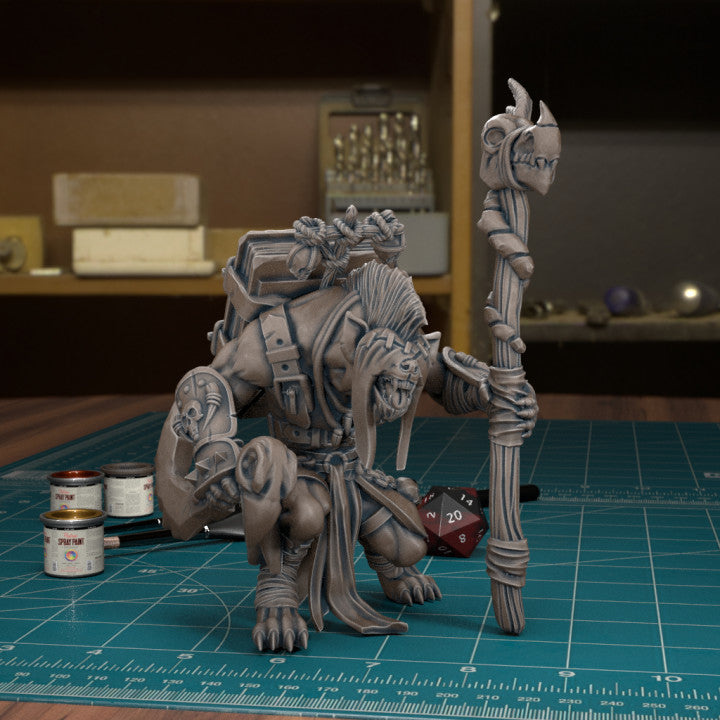 Gnoll Mage 01 by Tytan Troll Miniatures