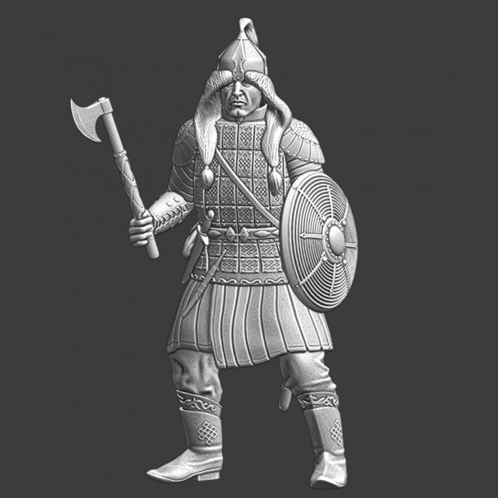 Golden Horde Mongol Warrior with axe