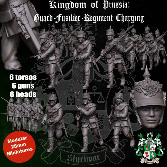 Kingdom of Prussia: Guard-Fusilier-Regiment Charging in Light-Kit by Styriwar