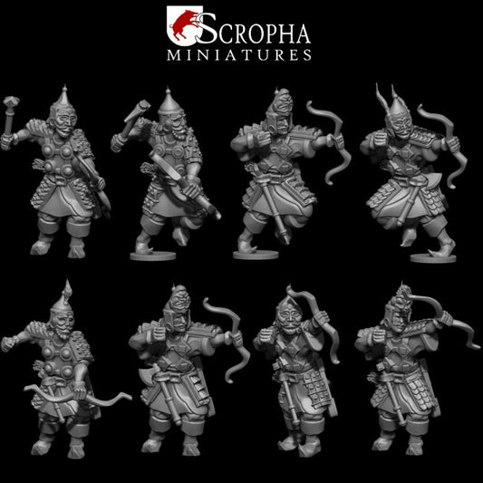 Cuman warriors bowmens by Scropha Miniatures