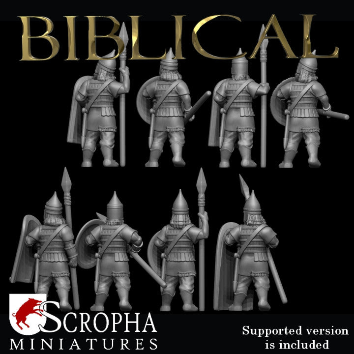 Assyrian heavy spearmen by Scorpha Miniatures