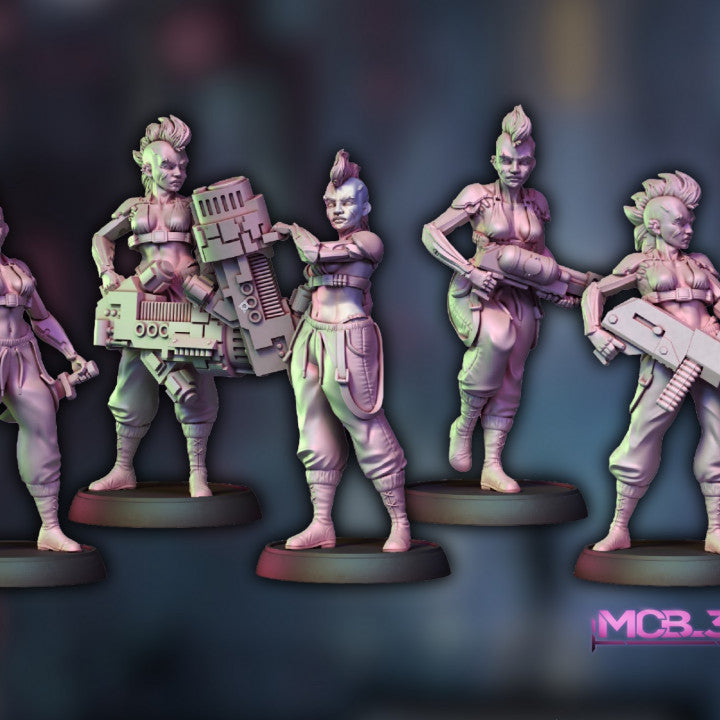 Female Gang Member - Heavy Weapons by Gaz Minis