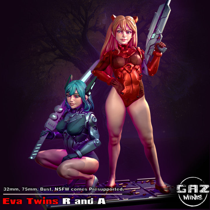 The Cyberpunk Eva Twins by Gaz Minis