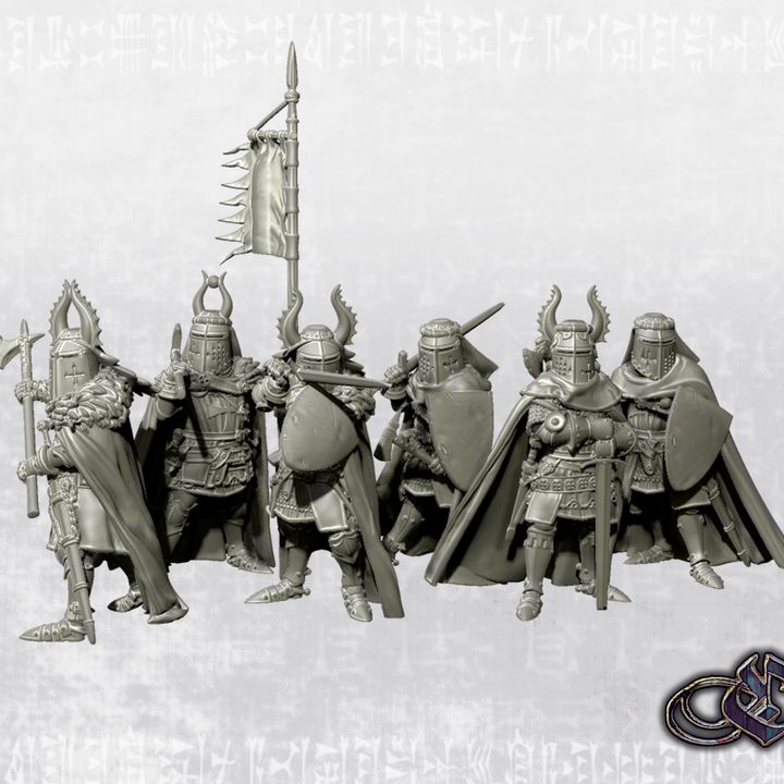 Late Crusader Knights on Foot with Great Helms - Teutonic Version