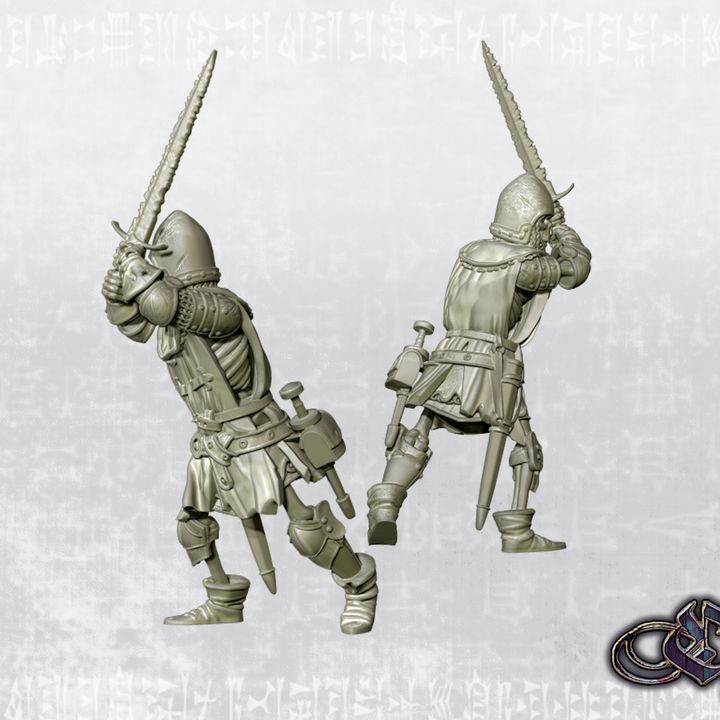 "Revived - Castillian Sergeant - Dark 14th century " by Ezipion miniatures