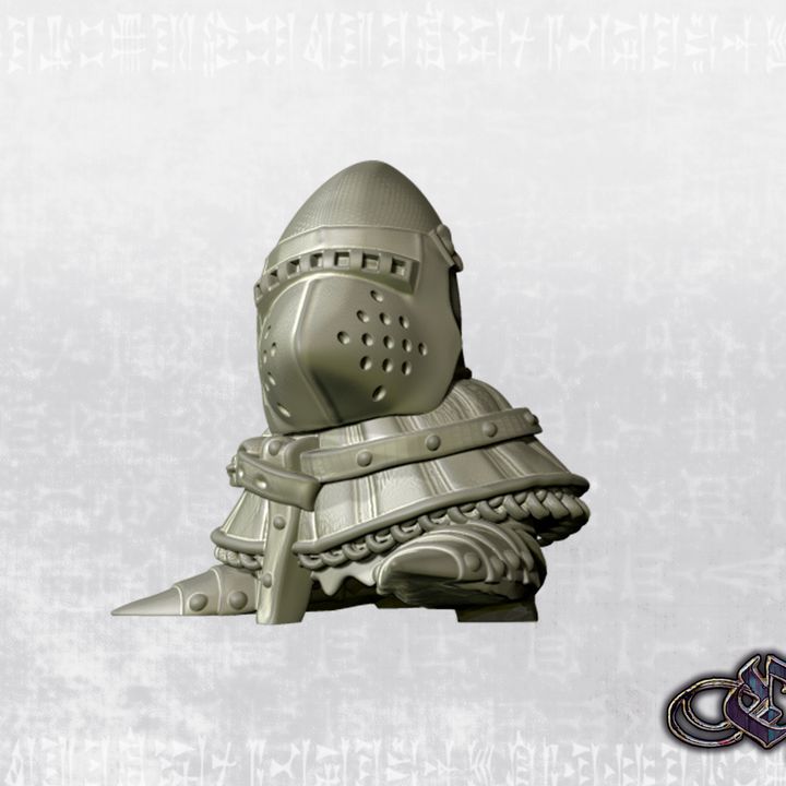 "Marginalia – Gryllus Knight - Dark 14th century" by Ezipion miniatures