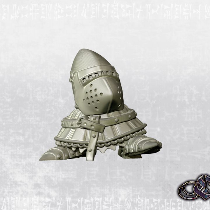 "Marginalia – Gryllus Knight - Dark 14th century" by Ezipion miniatures