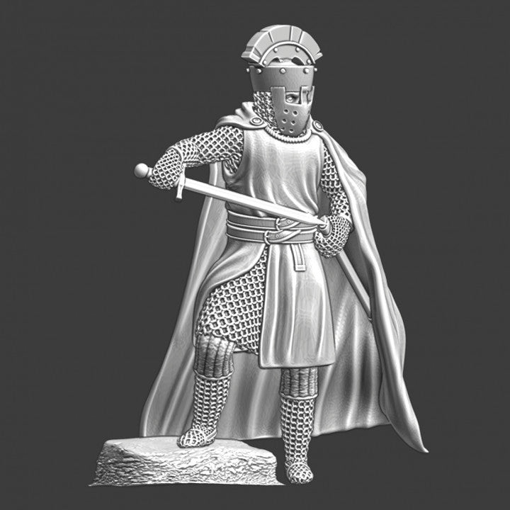 Richard the Lionheart - cape and drawing his sword
