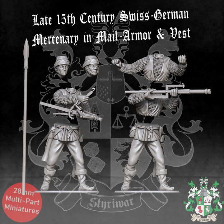 Late 15th Century Swiss-German Mercenary in Mail-Armor & Vest by Styriwar