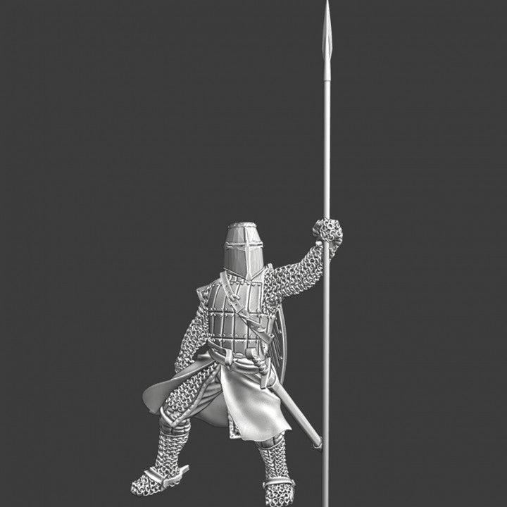 Medieval knight with lance/banner