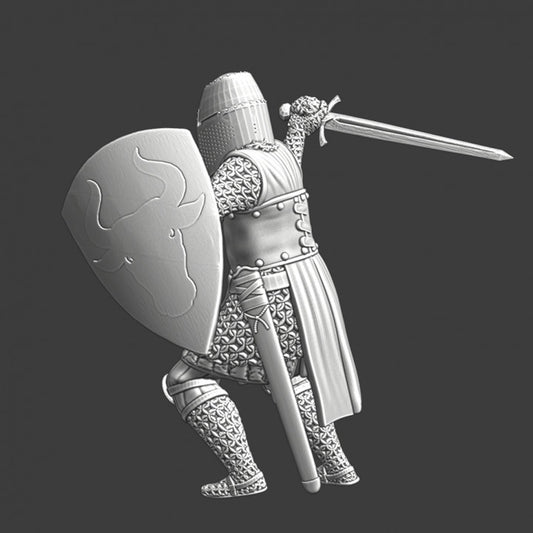 Knight with great helmet and sword