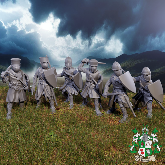 12th-13th Century Foot Knights with Enclosed Helmets by Styriwar