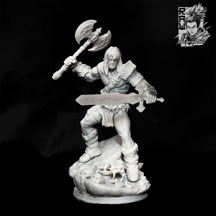 Kravos The Relentless - Human Barbarian by Ronin Arts Workshop
