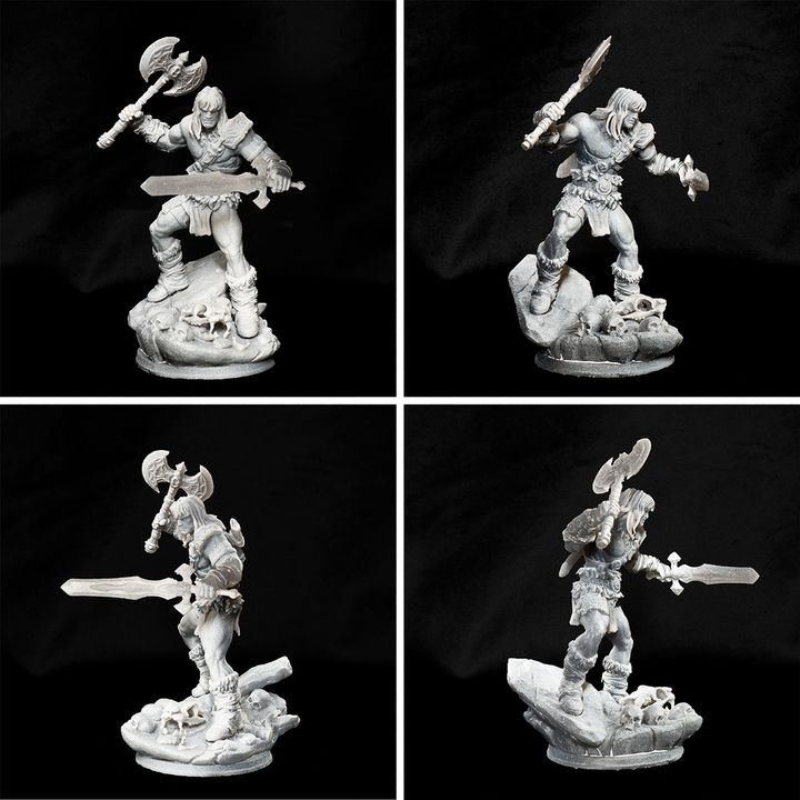 Kravos The Relentless - Human Barbarian by Ronin Arts Workshop