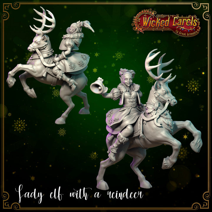 Lady elf with a reindeer by Great Grimoire