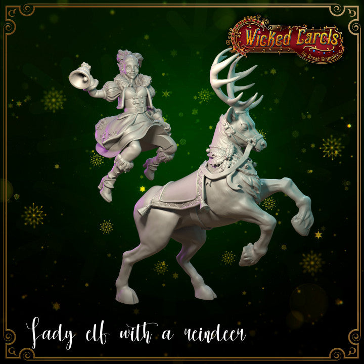 Lady elf with a reindeer by Great Grimoire