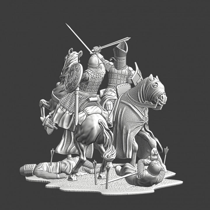 Battle Lake Peipus 1242 battle scenes collection