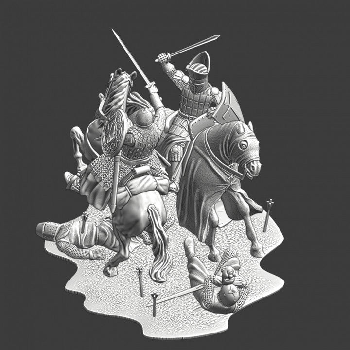 Battle Lake Peipus 1242 battle scenes collection