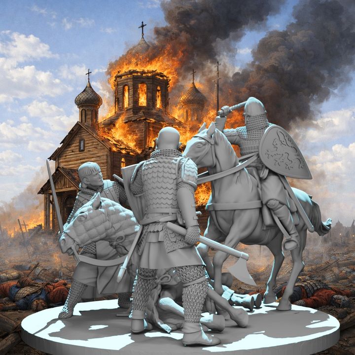 Battle of Lake Peipus 1242 – Rus vs Teutonic Knight Diorama