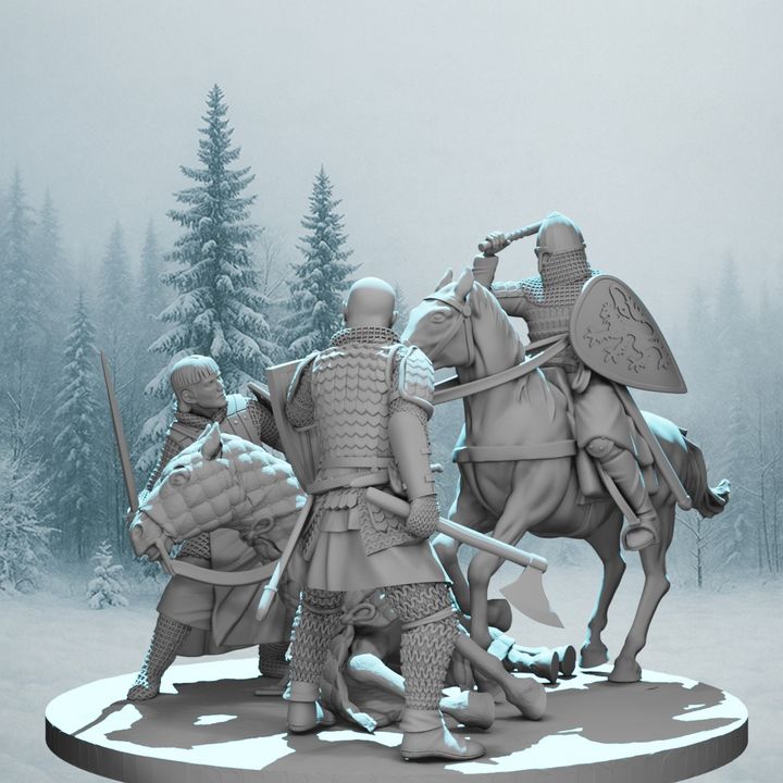 Battle of Lake Peipus 1242 – Rus vs Teutonic Knight Diorama