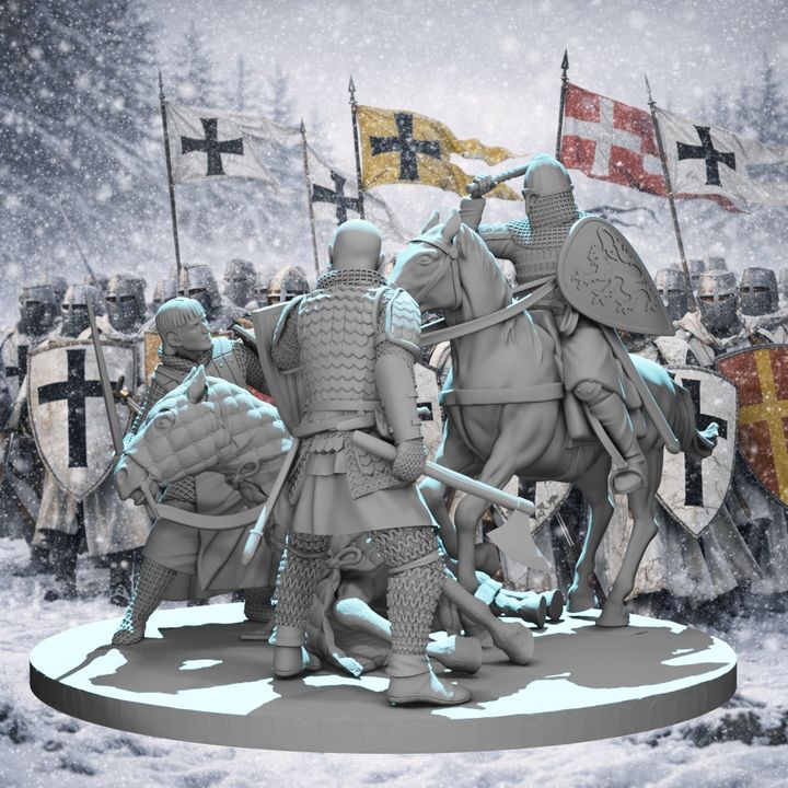 Battle of Lake Peipus 1242 – Rus vs Teutonic Knight Diorama