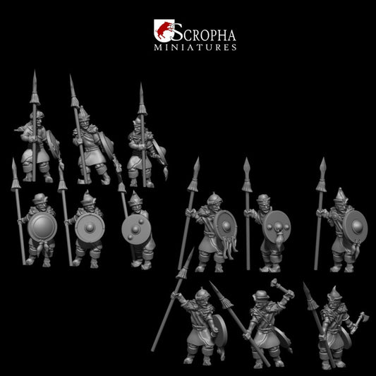 Cuman levy with spears by Scropha Miniatures