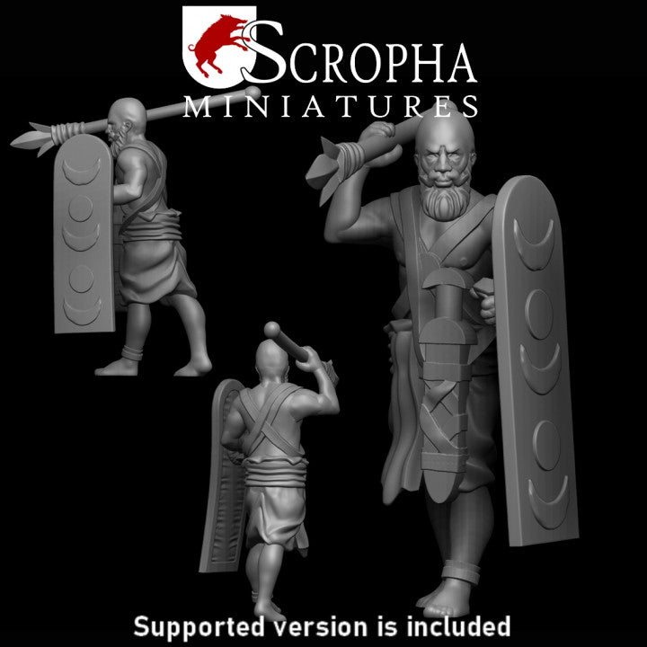 Classical indian infantry spearmens by Scropha Miniatures