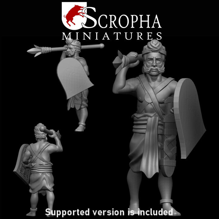 Classical indian infantry spearmens by Scropha Miniatures