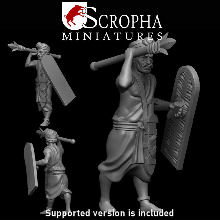 Classical indian infantry spearmens by Scropha Miniatures