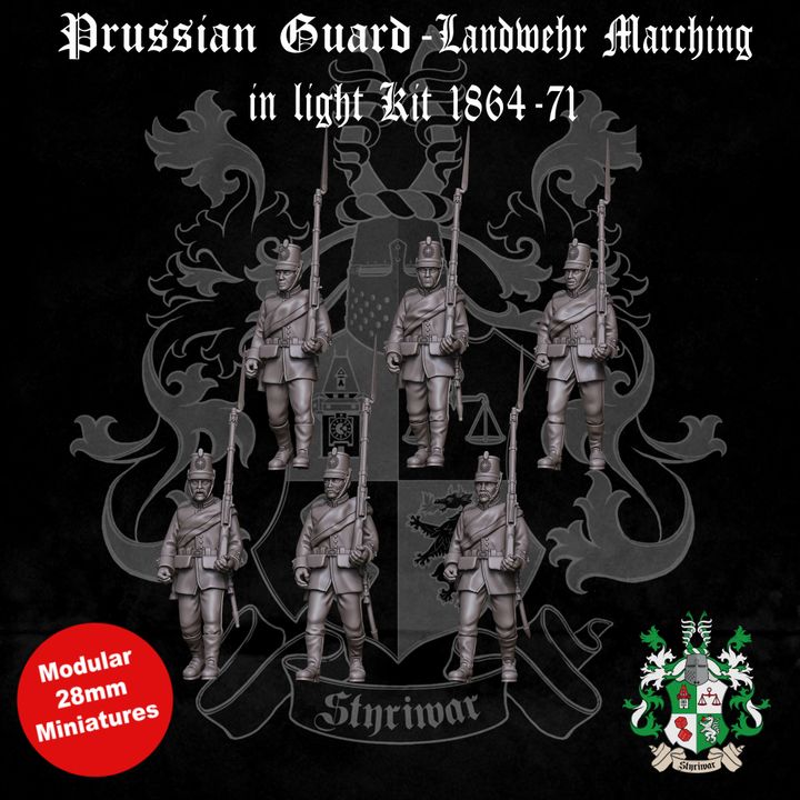 Prussian Guard-Landwehr Marching 1864-71 (Full & Light-Kit) by Styriwar