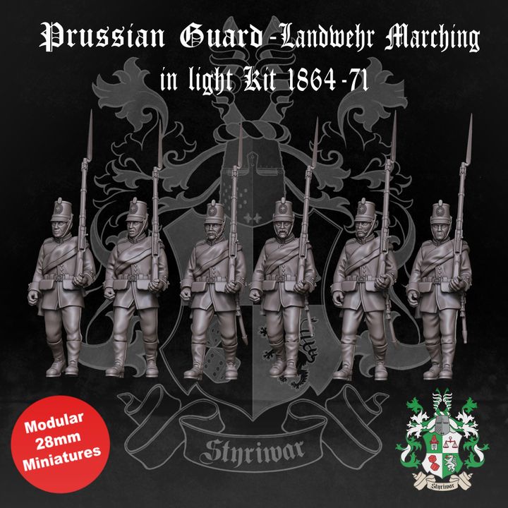 Prussian Guard-Landwehr (Gardelandwehr) 1864-71 Marching in Light Kit by Styriwar
