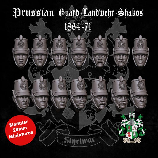 Prussian Guard-Landwehr-Shakos 1864-1871 Head-Bits by Styriwar