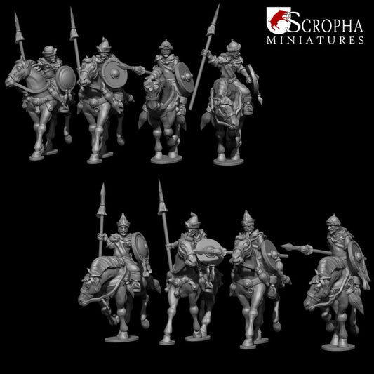 Cuman levy Riders with spears by Scropha Miniatures