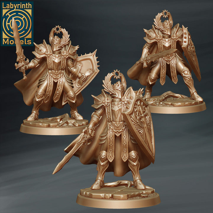 3 Crusader Knights by Labyrinth Models