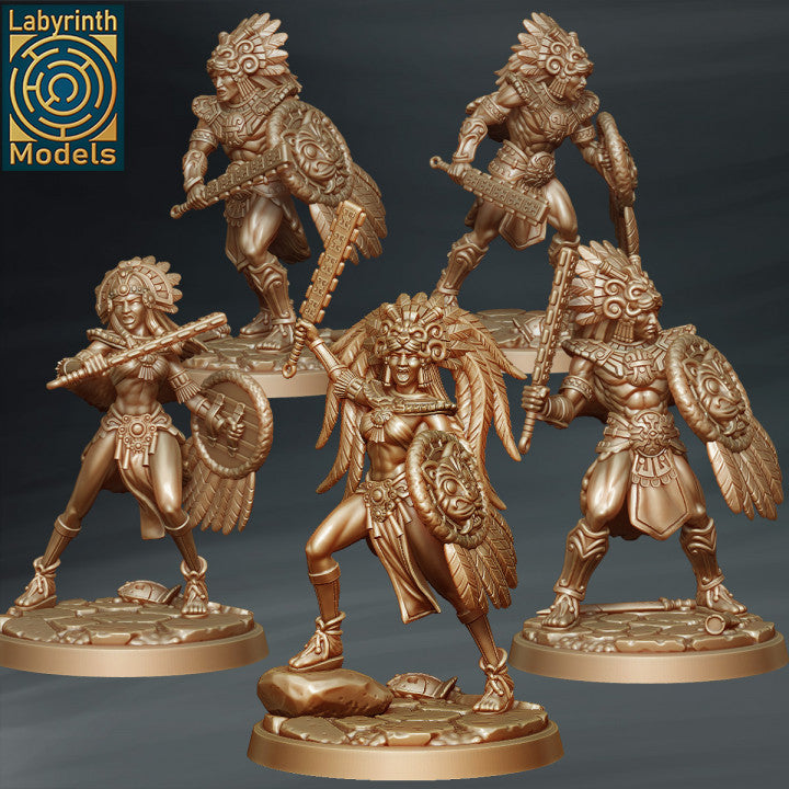 5 Jaguar Warriors by Labyrinth Models