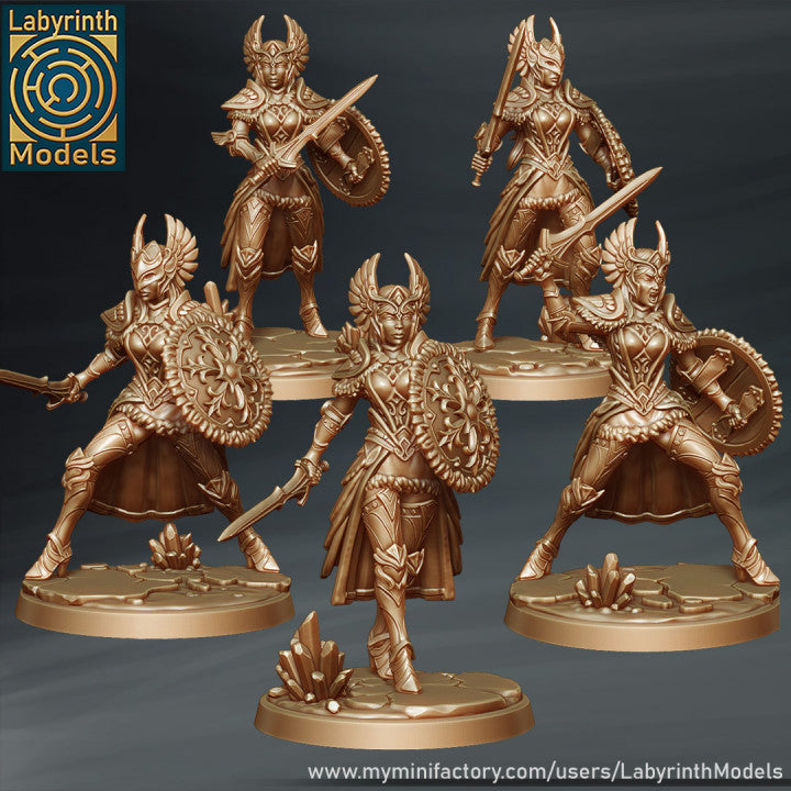 5 Valkyrie Warriors by Labyrinth Models