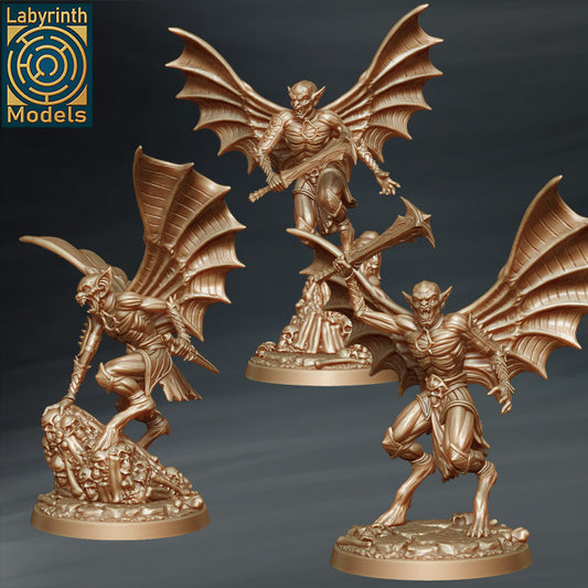 3 Winged Ghouls by Labyrinth Models